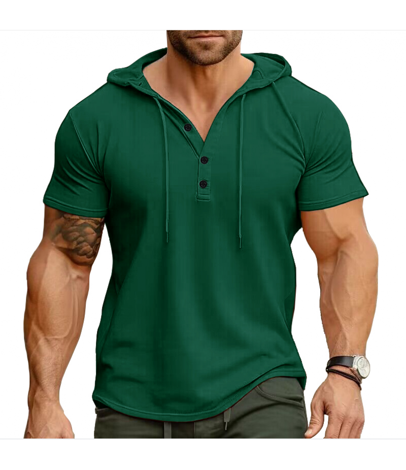 Men's sports and fitness short sleeved T-shirt