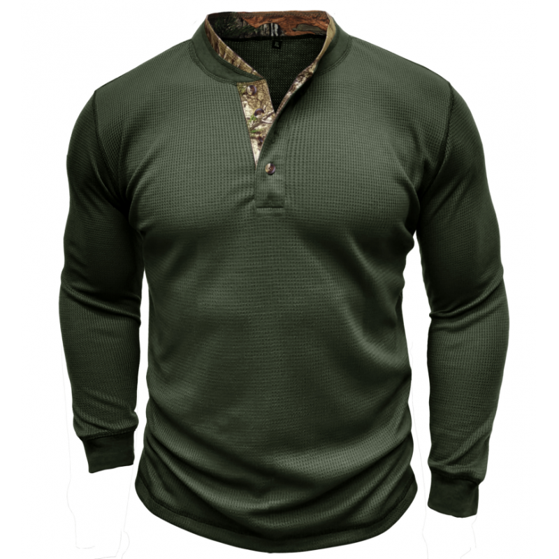 Men's long sleeved outdoor bottomed shirt