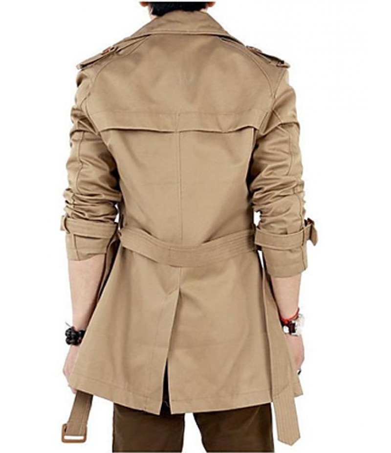 Men Autumn Trench Coat Men Double Breasted Trench Coat Men Outerwear Casual Coat Men's Jackets Windbreaker SOUH9