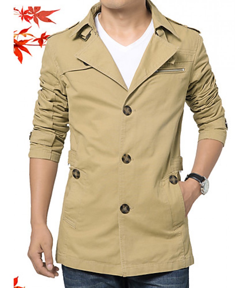 Men's new winter men jackets windbreaker pure color coat blazer HXTX-5793