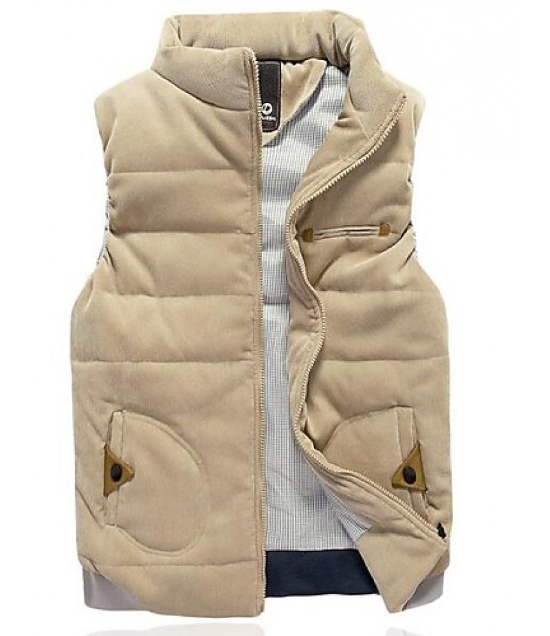 Men'sSolid Color Slim Vest