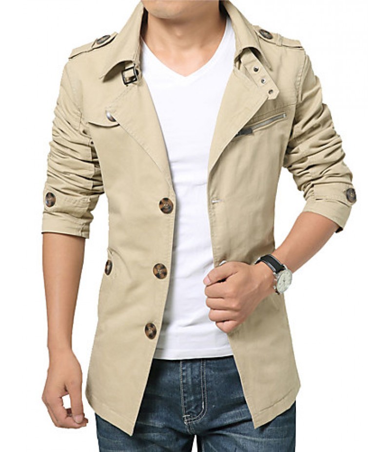 Men's new winter men jackets windbreaker pure color coat blazer HXTX-5793